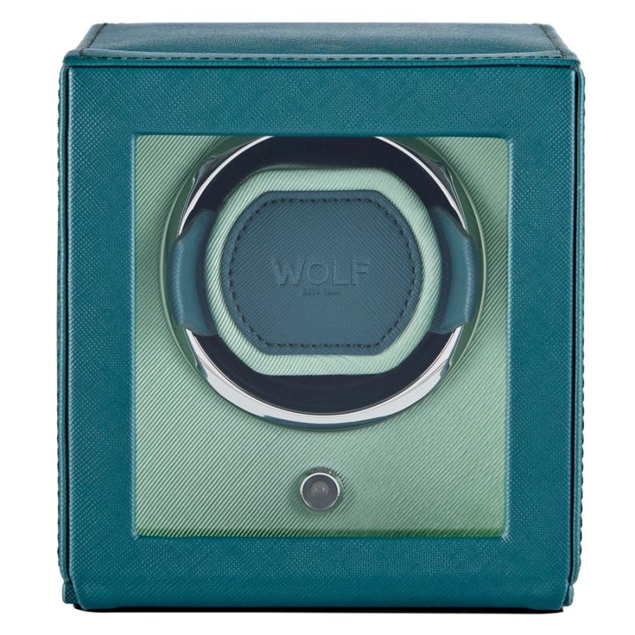 Wolf Cubs & Watch Rolls Single watch winder — Seltzer Mint / Teal