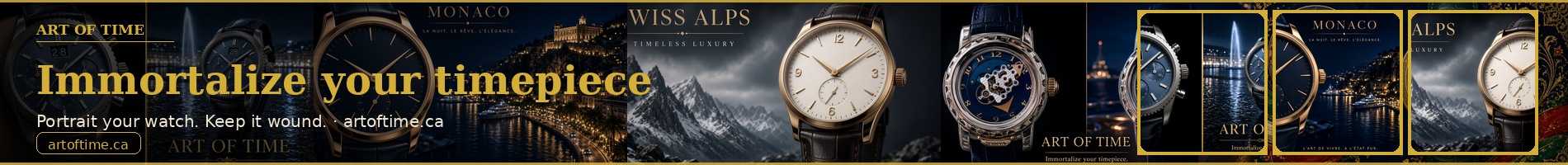 Immortalize your timepiece / Portrait your watch. Keep it wound.